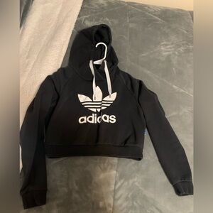 Adidas Black Cropped hoodie